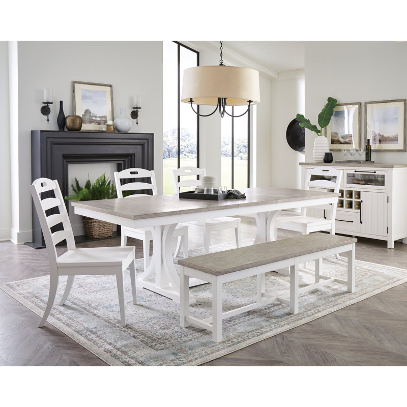 Extendable Solid Wood Base Dining Table
