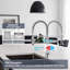 Robinet de cuisine rétractable à poignée simple avec accessoires