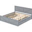 Très grand lit en bois avec quatre compartiments de rangement, gris - Maximisez votre lit dans la chambre à coucher-1993716909-1993716906
