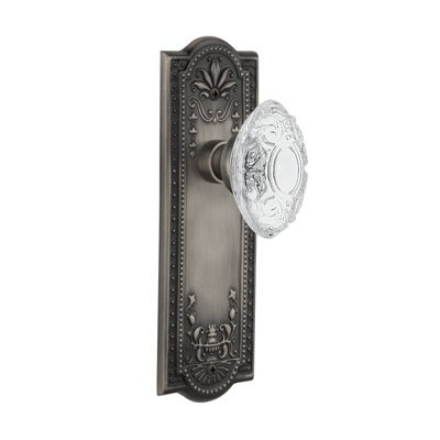 Plaque Meadows avec bouton victorien en cristal
