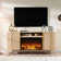 Iyes 70"W Media Console TV Stand for TVs up to 78" with Electric Fireplace Included