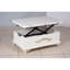 Table basse Rio Smart For Living, table basse à hauteur réglable, blanc 1001