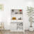 67.7" Tall Kitchen Trash Can Storage Cabinet with 3 Adjustable Shelves