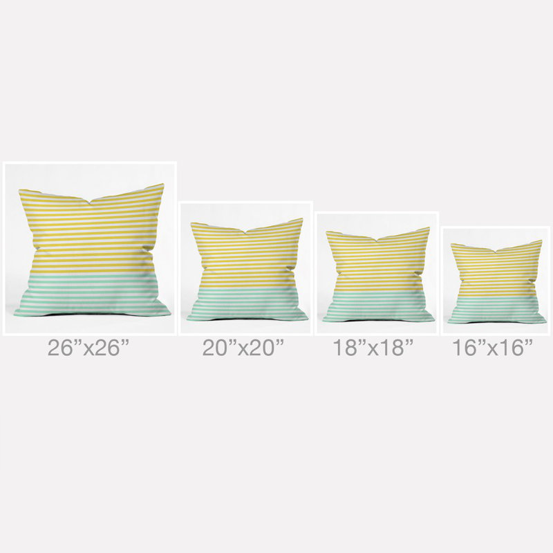 Stripes Throw Pillow, 16" x 16"