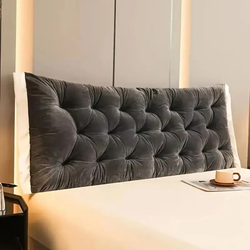 Oreiller de tête de lit rembourré en coton naturel, longueur 1,5 mètre, mezzanine réglable, hypoallergénique et respirant, support mi-ferme pour le lit