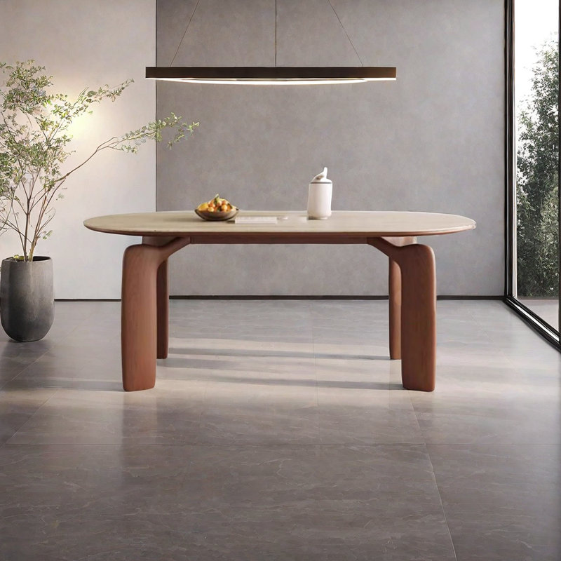 Doogal Solid Wood Base Dining Table, 29.5"H x 70.8"L x 31.4"W
