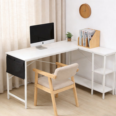 Rectangle Computer Desk with Hutch