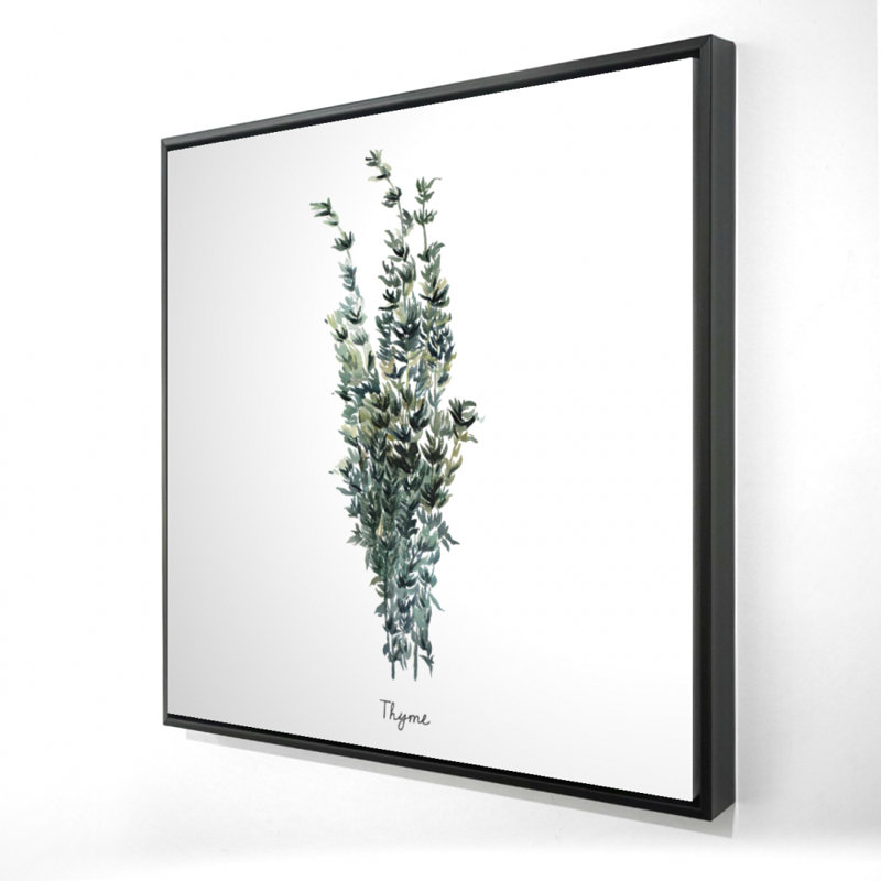 Paquet de feuilles de thym sur toile | Décoration murale de cuisine