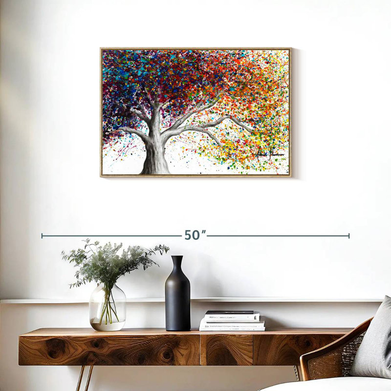 La couleur des rêves, Cadre flottant en bois naturel, 31 po x 21 po