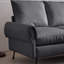 Canapé modulaire moderne en cuir technique avec méridienne réversible de 81 po en forme de L gris foncé