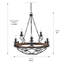 Lustre de style empire à 9 lumières de type bougie avec accents de bois Conyngham-47139595-70406937