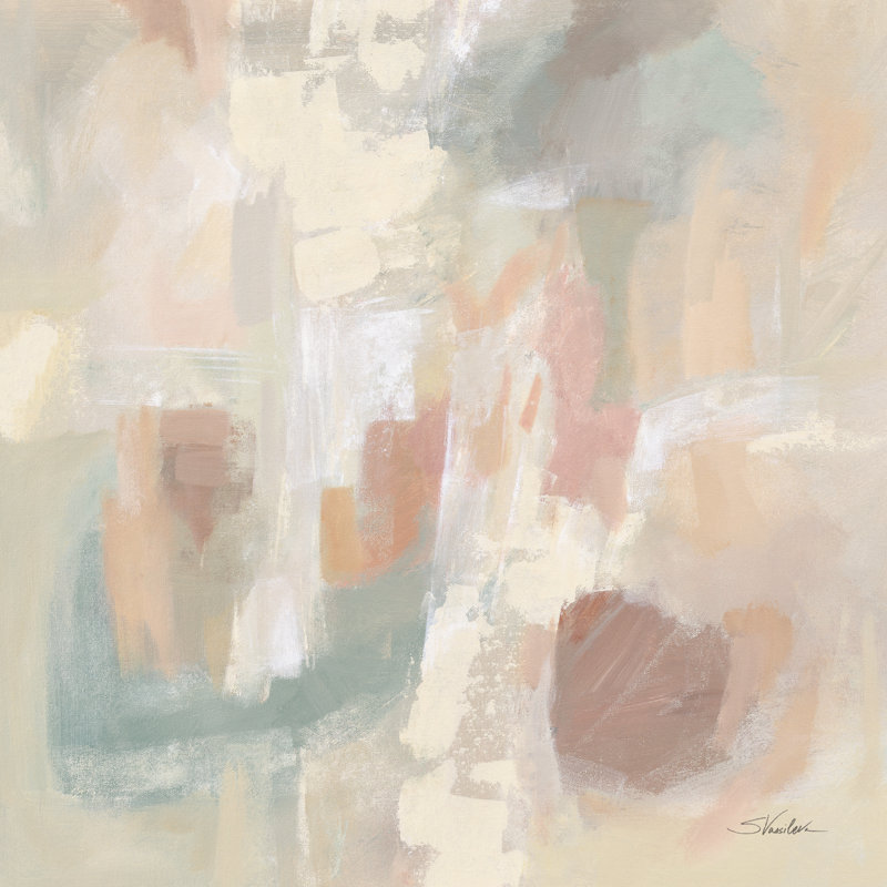 Delicate Light par Silvia Vassileva - Peinture, H 36 po x l 36 po, Non, Toile argentée avec cadre flottant