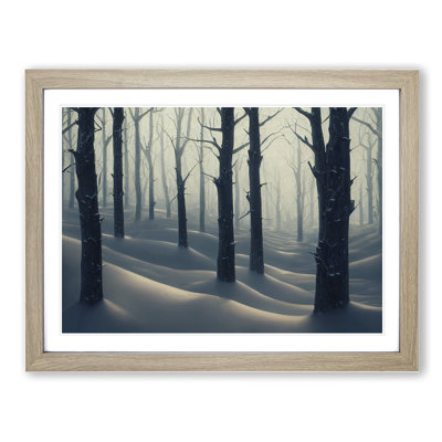 Brave Winter Forest 1 Piece Single Picture Frame Wall Art