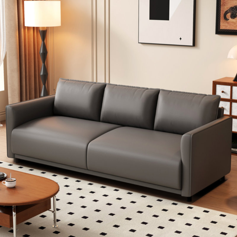 Canapé en bois massif simple et luxueux, Gris foncé