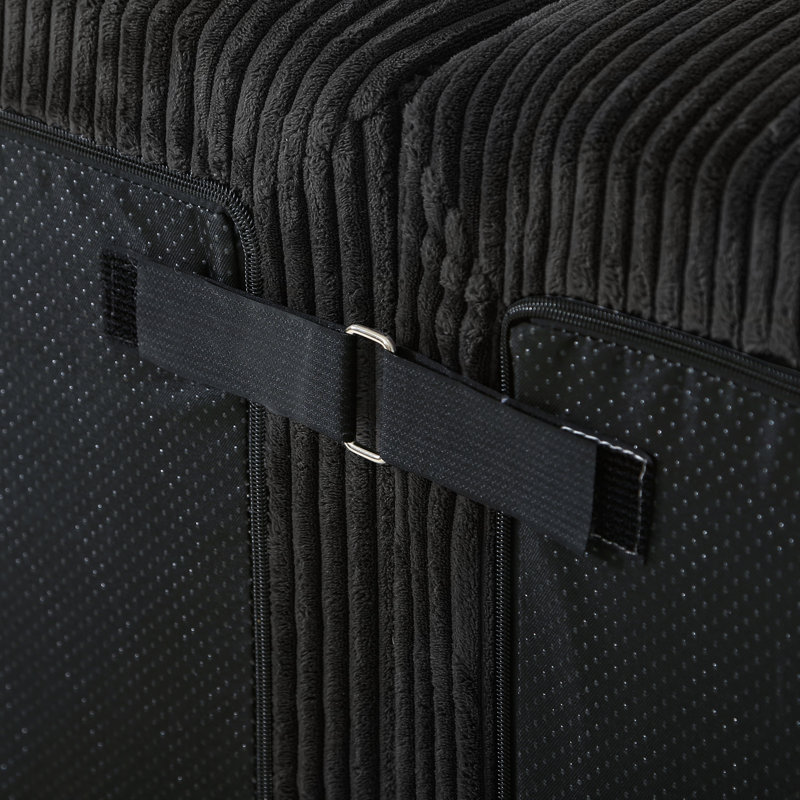 Canapé modulaire en L 4 pièces avec méridienne spacieuse, revêtement en velours côtelé de qualité supérieure, agencement flexible pour le salon ou l’appartement