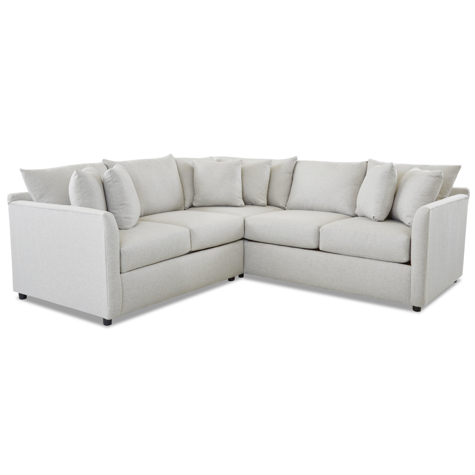 Cecelia Upholstered L-Sectional, Right Hand Facing, Drusky Ivory Sustain® Basketweave