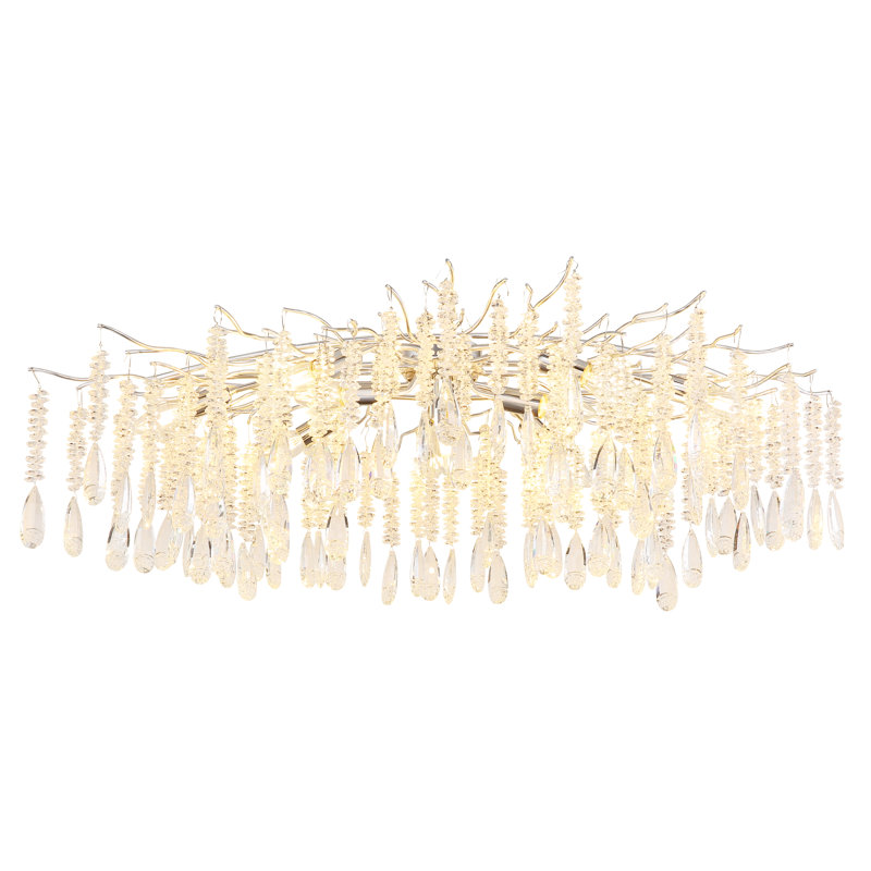 Glass Flush Mount, 10 Lights