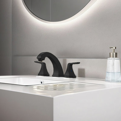 2-handle Bathroom Faucet with Drain Assembly