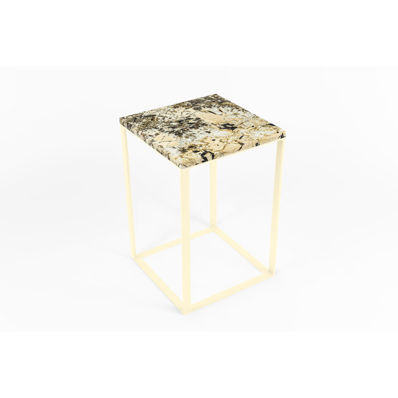 Achillefs Frame End Table, Beige