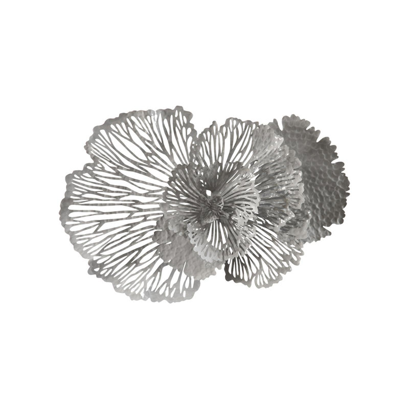 Flower Wall Décor, Gray