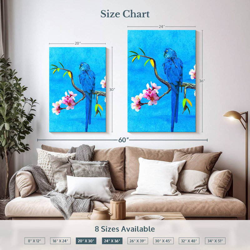 Brampt Spring Bird And Flower, 36" H x 24" W