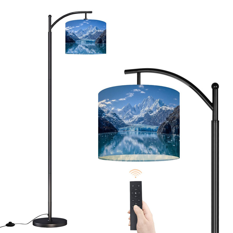 Lampe sur pied à arc avec abat-jour réglable Lampe sur pied pour préserver la réserve de parc national de Glacier Bay en Alaska