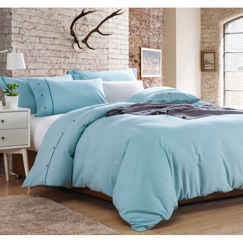Salvatore Duvet Cover, Kingsize, Aqua