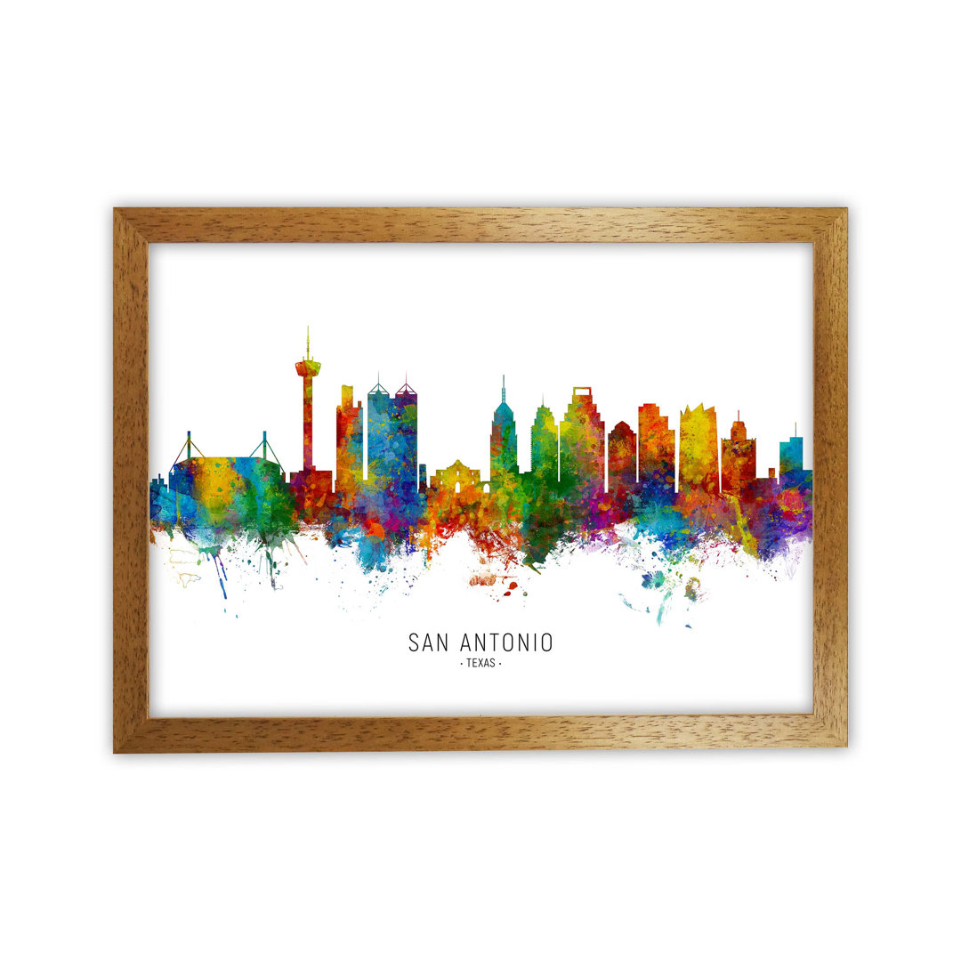 San Antonio Texas Skyline by Michael Tompsett - Print