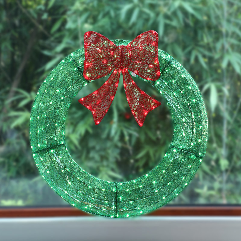 Fausse couronne lumineuse, Vert, L 3,5 po x H 60 po x P 60 po