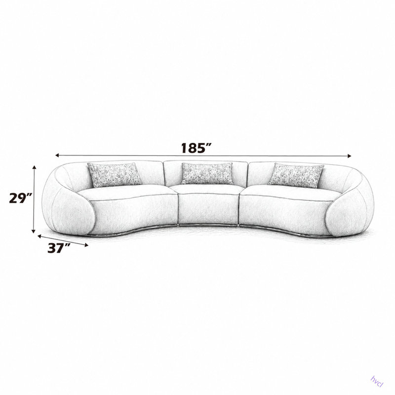 Canapé modulaire Boucle avec 3 coussins