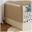 Lit simple simple en faux cuir Montessori avec garde-corps amovibles, brun-132869705
