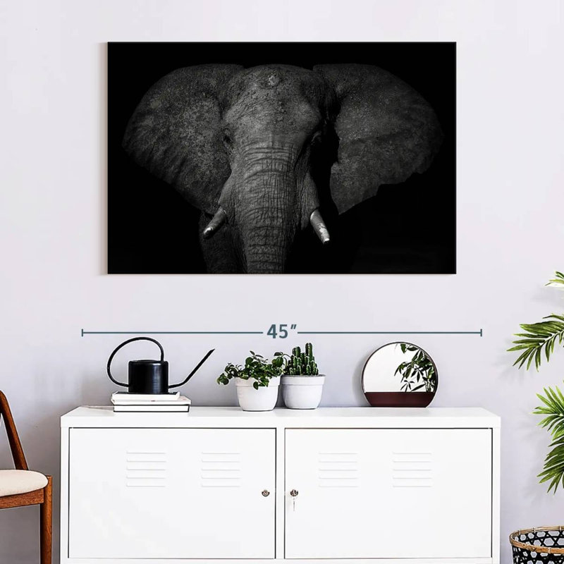 Brampt Mud Covered Elephant, 32" H x 48" W