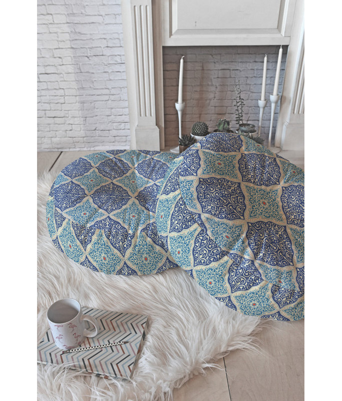 Belle 13 Round Floor Pillow, 23" H x 23" W x 6" D
