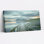Paysage, pont en bois et fleurs sauvages sur toile tendue, reproduction d'art sur toile