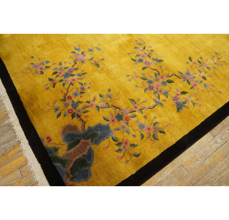 Tapis art déco chinois des années 1920 à aire ouverte par Nichols, atelier 5 pi 10 po x 8 pi 8 po