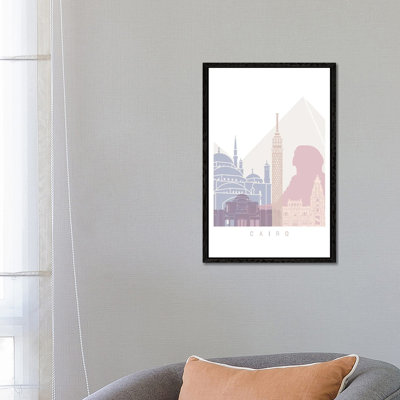 Cairo Skyline Pastel by Paul Rommer - Gallery-Wrapped Canvas Giclée on Canvas