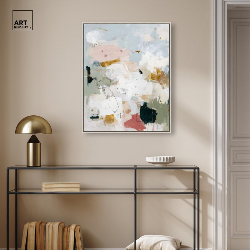 «Whispers of Spring II», reproduction d'art sur toile par Art Remedy, cadre argenté, 24 x 30, H 31 po x l 25 po