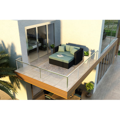 Lit de jour avec coussins Sunbrella Suffern