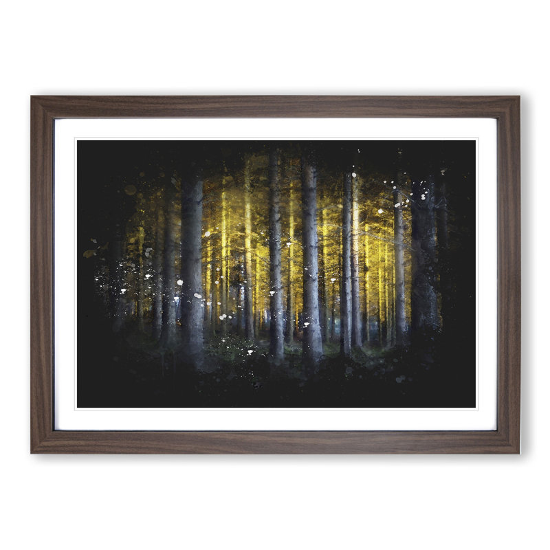 Sunlight Forest Vol.4 Paint Splash - Picture Frame Graphic Art, Walnut, 27cm H x 36cm W x 2cm D
