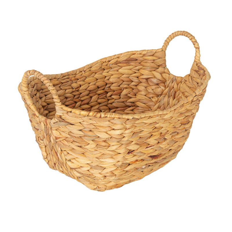 Household Essentials Water Hyacinth Decorative Basket