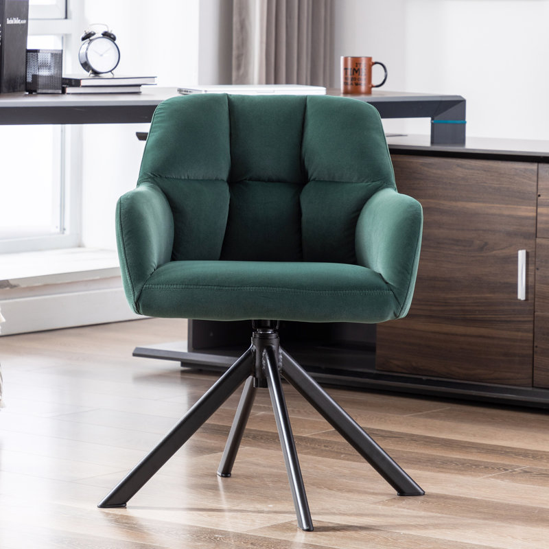 Wade Logan® Almedin Fabric Task Chair, Green Velvet