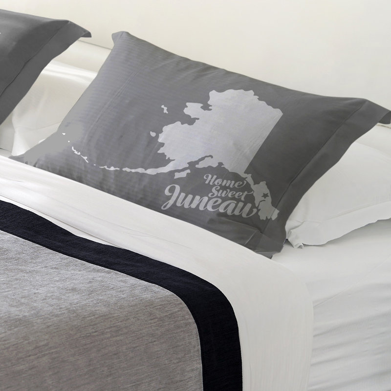 Juneau Polyester Sham Set, Standard/Twin, Polyester, Gray