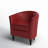 Kronos Faux Leather Barrel Chair-35553878