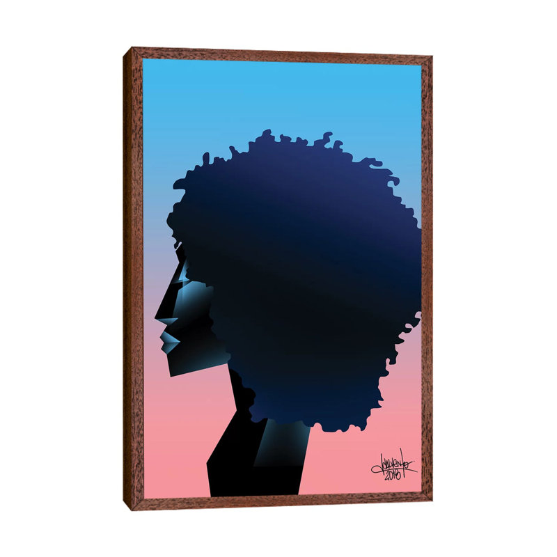 Space Is the Place V 1 Piece Wall Art on Canvas, 152.5 cm H x 101.5 cm W, Classic Brown Wood Framed