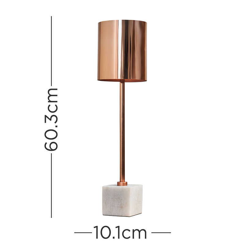 Minni 60.3Cm Copper/White Buffet Table Lamp