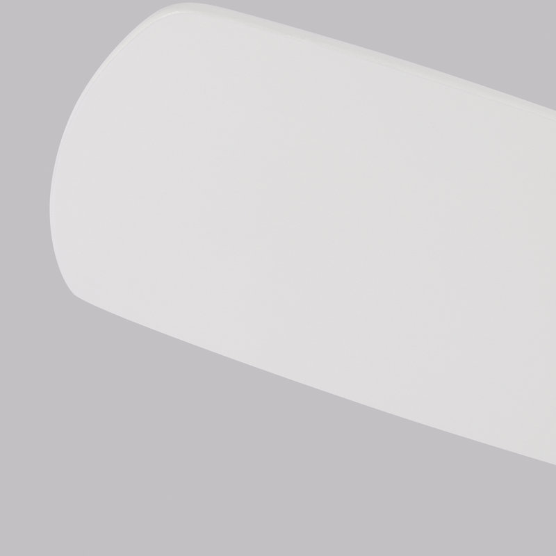 Ventilateur de plafond standard à 5 pales de 44 po avec chaînette et ensemble d'éclairage inclus Stoller, Blanc, DEL
