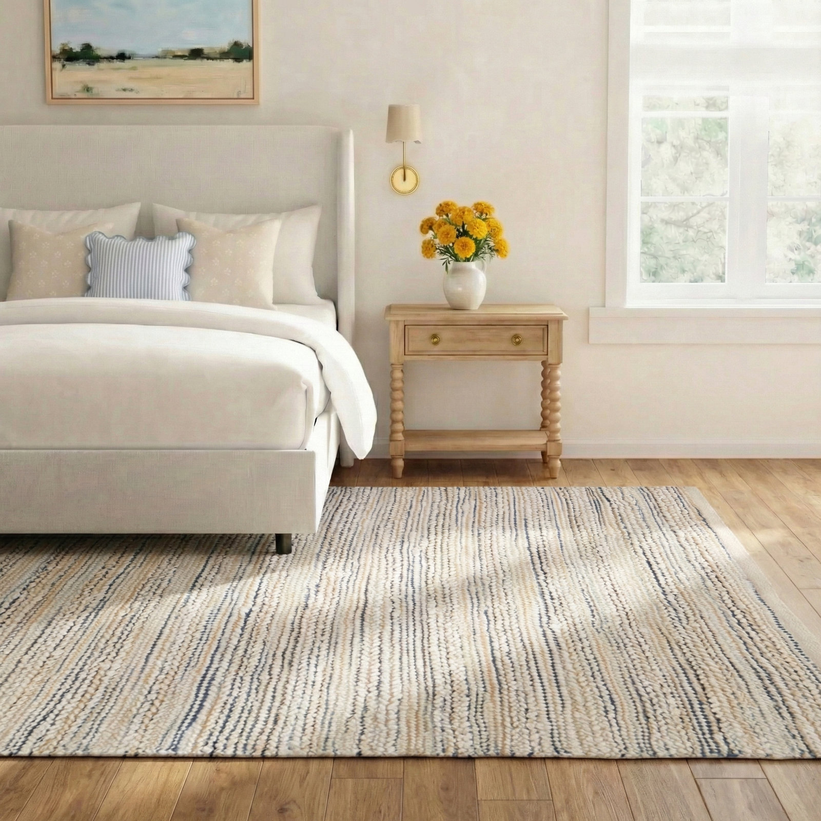 Ian Natural Hand-Woven Rug, Rectangle 9'6" x 13'6"
