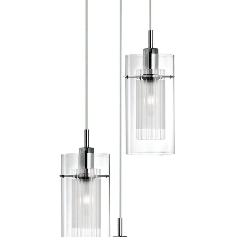Burridge 3 - Light Chrome Cluster Pendant
