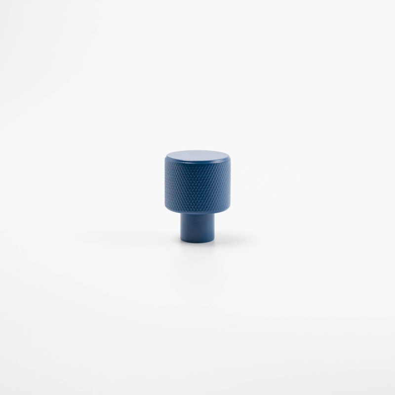 ROUS Hardware Mid Century Modern Knurled Knob, Polo (Navy Blue)