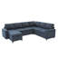 Canapé-lit modulaire en U convertible avec rangement, ports de chargement USB, porte-gobelets et revêtement en chenille, canapé-lit à 7 places-678975805